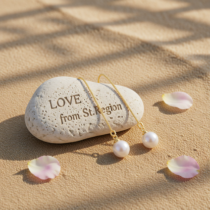 Pearl & 18K Gold-Plated Threader Earrings
