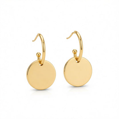18K Gold-Plated Circle Huggie Earrings