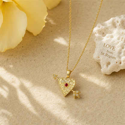 Cubic Zirconia & 18K Gold-Plated Cupid Arrow Pendant Necklace - Street Region