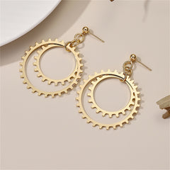 18K Gold-Plated Gear Drop Earring