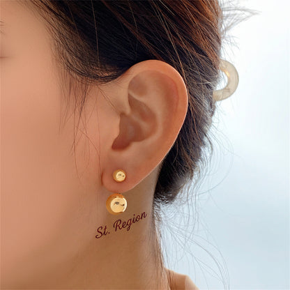 18K Gold-Plated Ball Ear Jackets - Street Region