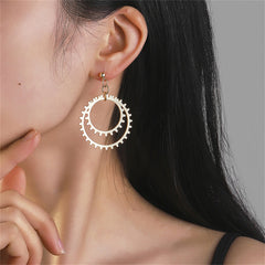 18K Gold-Plated Gear Drop Earring