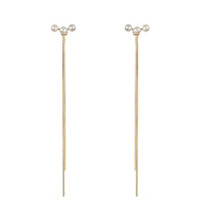 Pearl & 18K Gold-Plated Tassel Ear Jackets