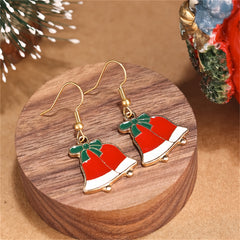 Red & 18K Gold-Plated Dual Bell Drop Earrings