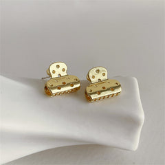 18K Gold-Plated File Clip Stud Earrings