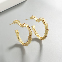 18K Gold-Plated Heart Hoop Earrings