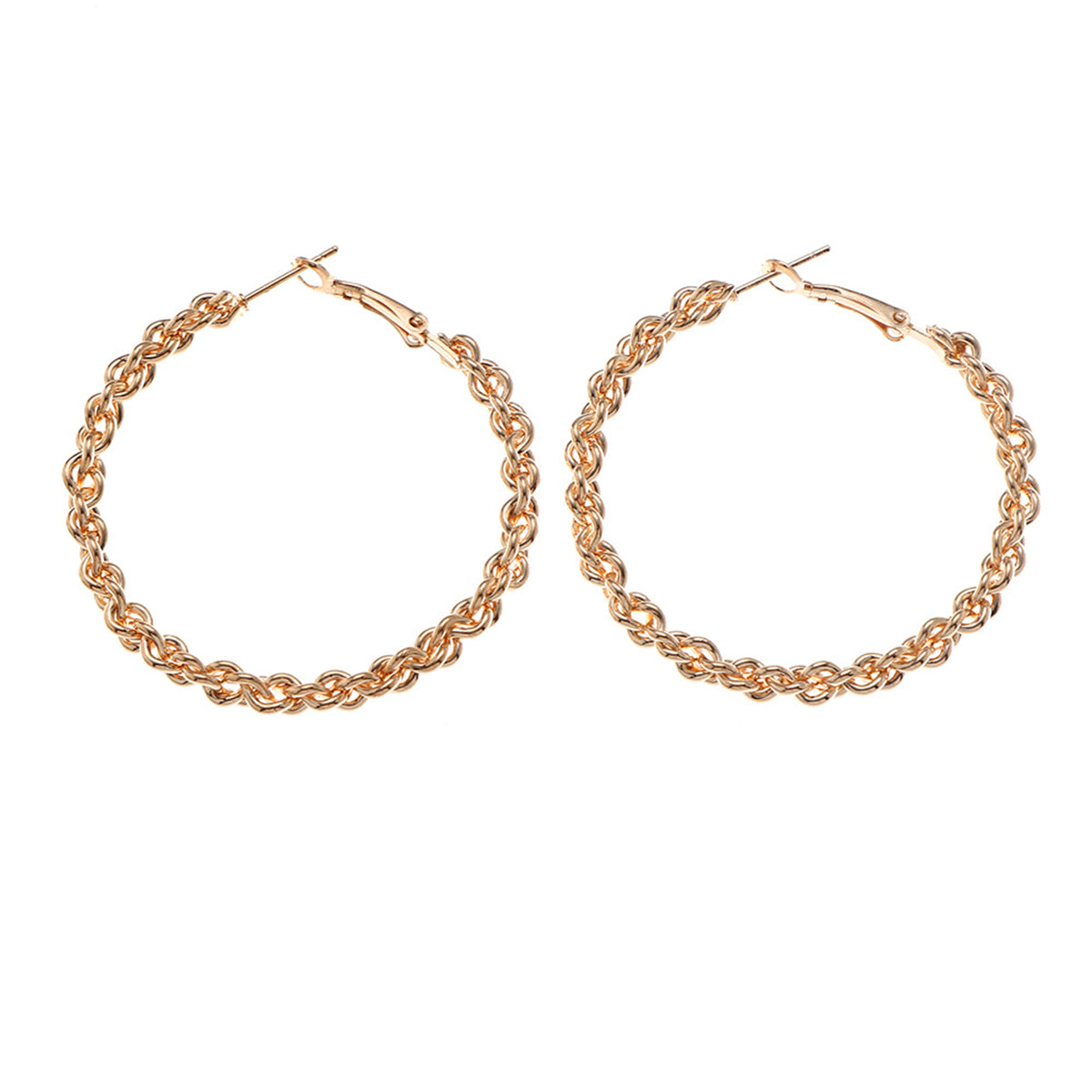 18K Gold-Plated Twine Hoop Earrings