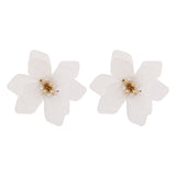 Acrylic & 18k Gold-Plated Floral Stud Earrings
