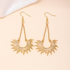 18K Gold-Plated Sunburst Drop Earrings