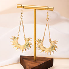 18K Gold-Plated Sunburst Drop Earrings