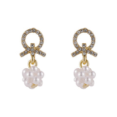 Pearl & Cubic Zirconia 18K Gold-Plated Balloon Drop Earrings