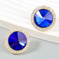 Blue Crystal & Cubic Zirconia Stud Earrings