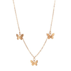 Stunning 18K gold-plated butterfly necklace with a refined chain, ideal for elevating your jewelry collection.