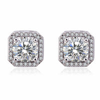 Crystal & Cubic Zirconia Halo Stud Earrings