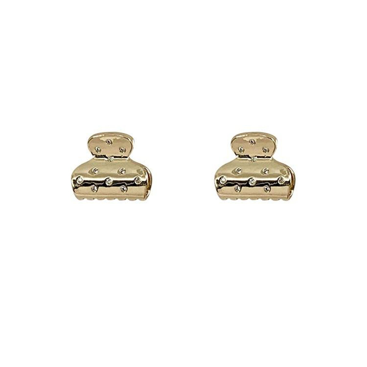 18K Gold-Plated File Clip Stud Earrings
