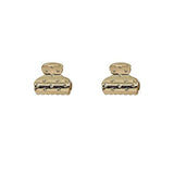 18k Gold-Plated File Clip Stud Earrings