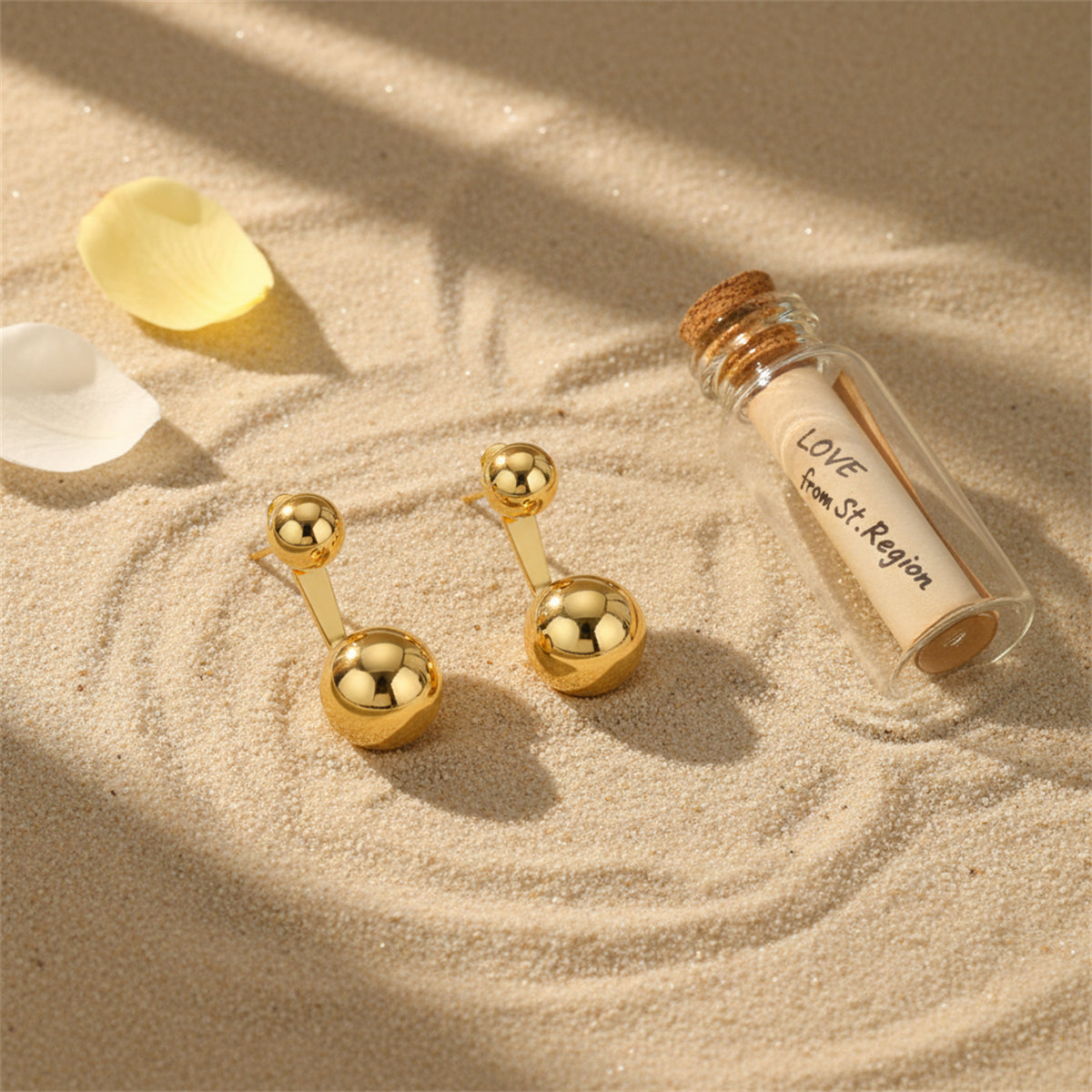 18K Gold-Plated Ball Ear Jackets - Street Region