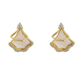 Cubic Zirconia & 18k Gold-plated Stacked Christmas Tree Drop Earrings