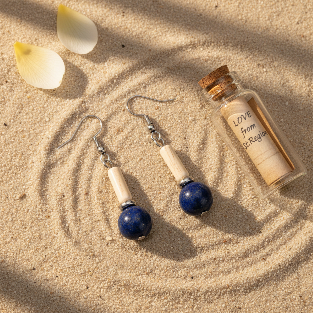 Jade & Lapis Silvertone Cylinder Ball Hook Earrings - Street Region