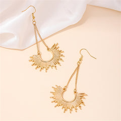 18K Gold-Plated Sunburst Drop Earrings