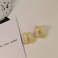 18k Gold-Plated Woven Crisscross Stud Earrings