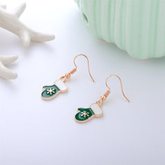 Red & 18K Gold-Plated Mittens Drop Earrings