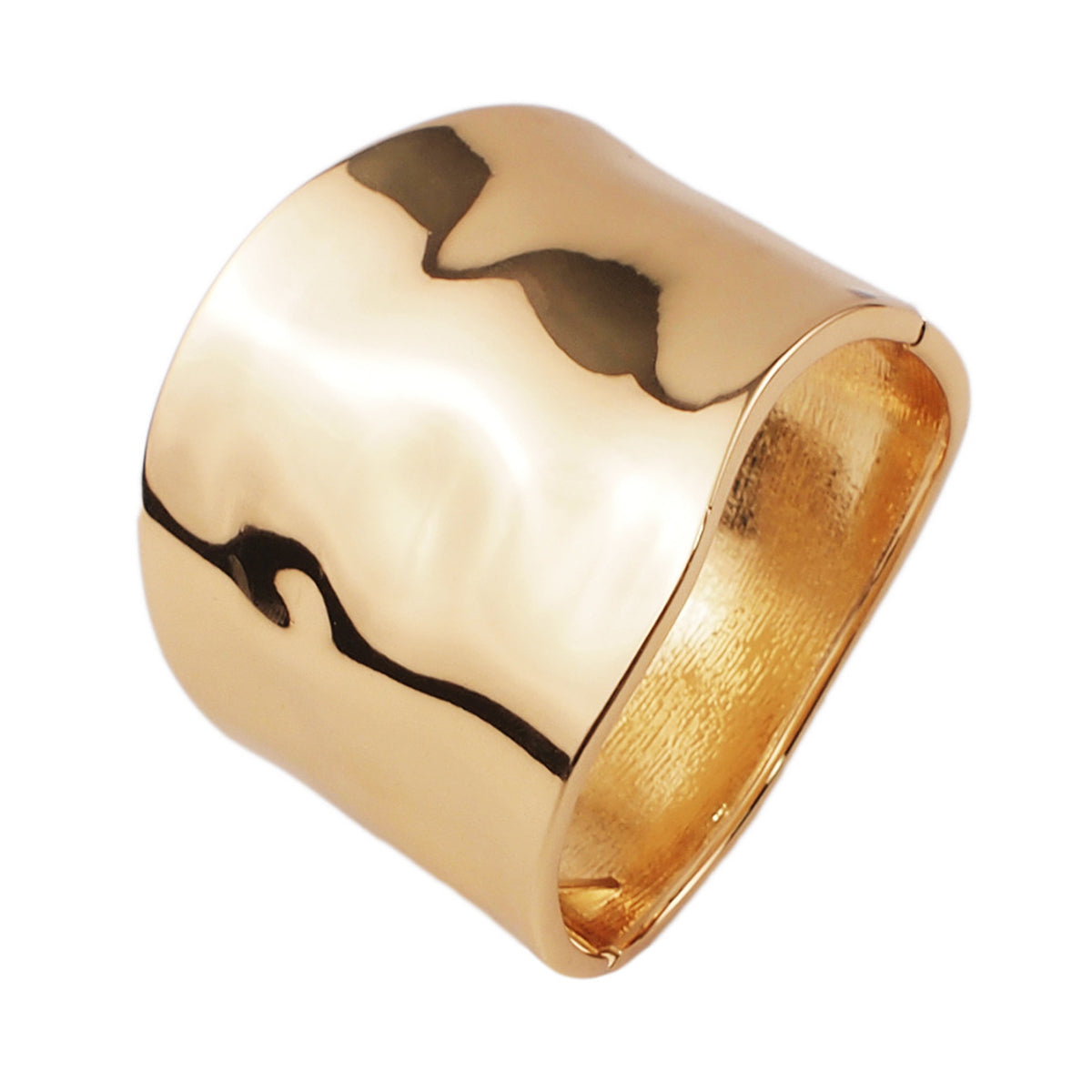 Stylish 18K gold-plated bangle with a graceful curve, designed to bring a touch of luxury to your accessory game.