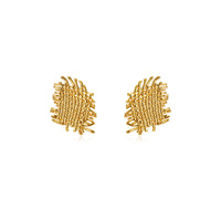 18k Gold-Plated Weave Stud Earrings