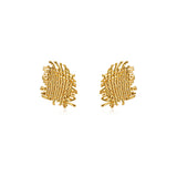 18k Gold-Plated Weave Stud Earrings