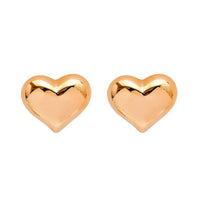 18k Gold-Plated Heart Stud Earrings