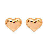 18k Gold-Plated Heart Stud Earrings