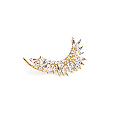 Cubic Zirconia and Crystal Marquise-Cut Ear Climber, stud earrings for women, elegant gift for her, styled look