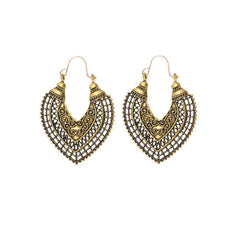 18K Gold-Plated Openwork Heart Huggie Earrings