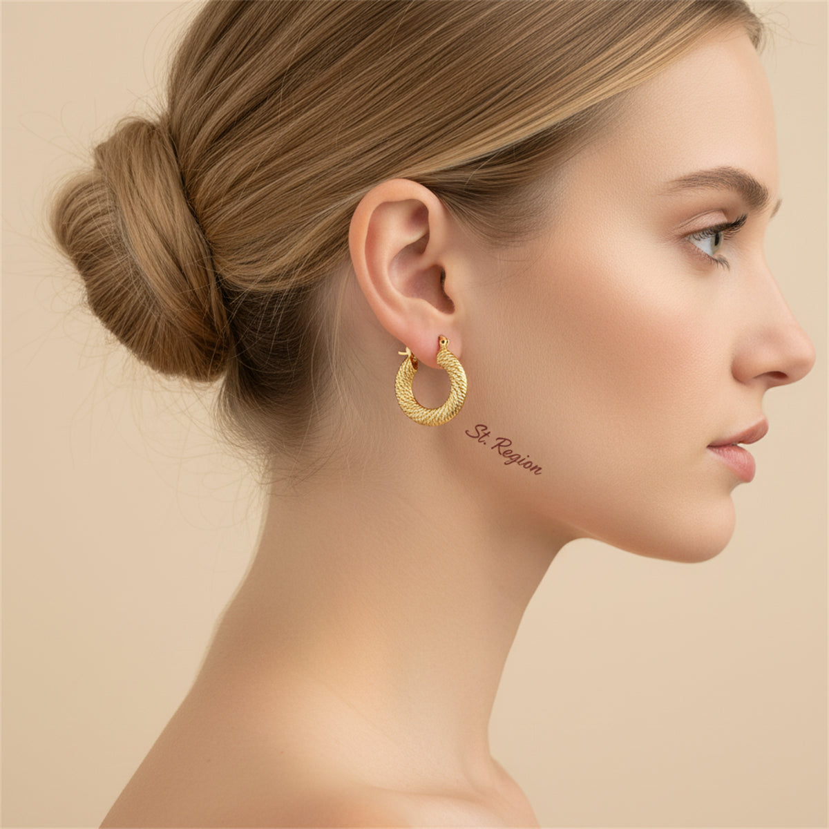 18K Gold Plated Braided Hoop Earrings - Street Region