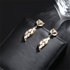 Cats Eye & 18K Gold-Plated Fox Drop Earrings