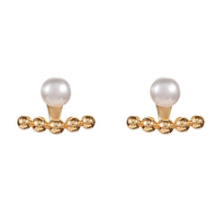 Pearl & 18K Gold-Plated Anchor Ear Jackets