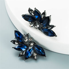 Blue Crystal & Cubic Zirconia Botany Stud Earring