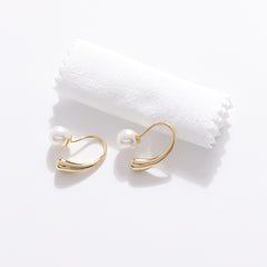 Pearl & 18K Gold-Plated Ear Jackets