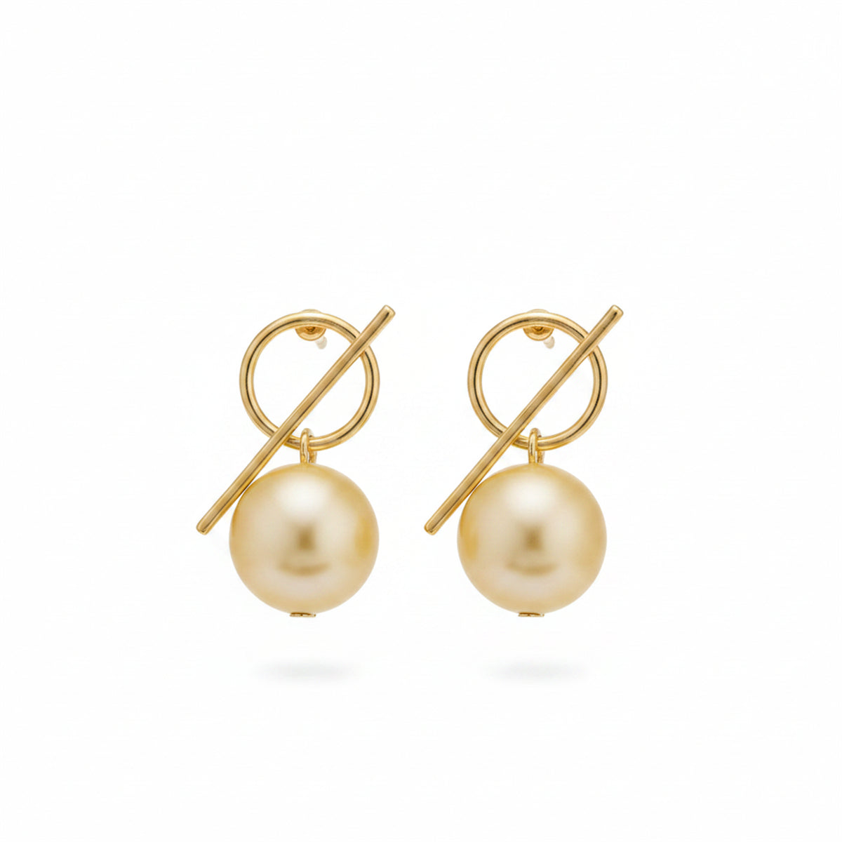 18K Gold-Plated Ball Drop Earrings - Street Region