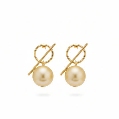 18K Gold-Plated Ball Drop Earrings - Street Region