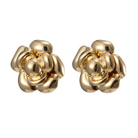 18k Gold-Plated Flower Stud Earrings