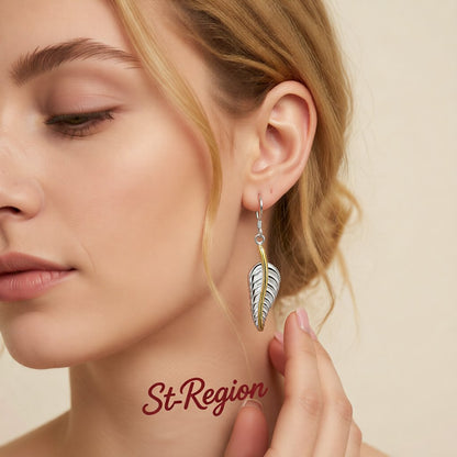 Silver-Plated & 18K Gold-Plated Wing Drop Earrings