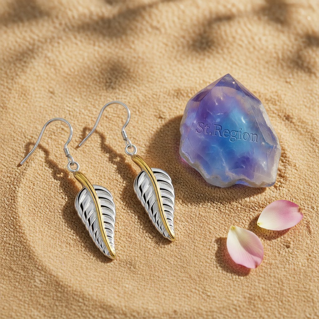 Silver-Plated & 18K Gold-Plated Wing Drop Earrings