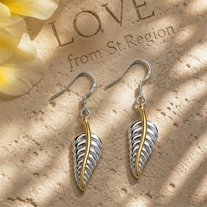Silver-Plated & 18K Gold-Plated Wing Drop Earrings
