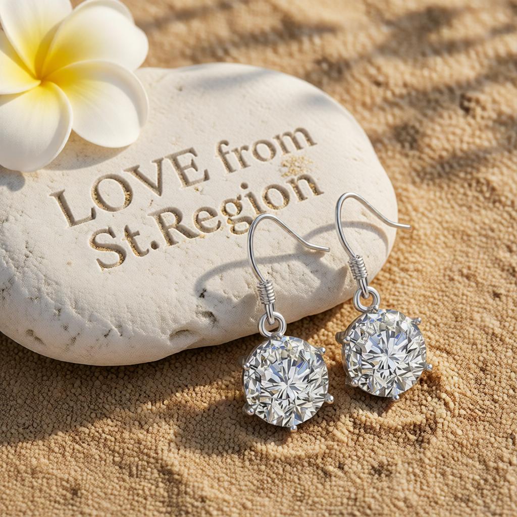 Cubic Zirconia and Silver-Plated Drop Earring, silver drop earrings for women, elegant gift for her, lifestyle look