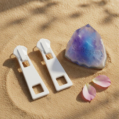 White Enamel and Silver-Plated Zip Drop Earrings, silver drop earrings for women, vintage-inspired design, detail close-up