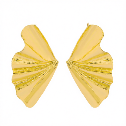 18K Gold-Plated Maple Leaf Stud Earrings
