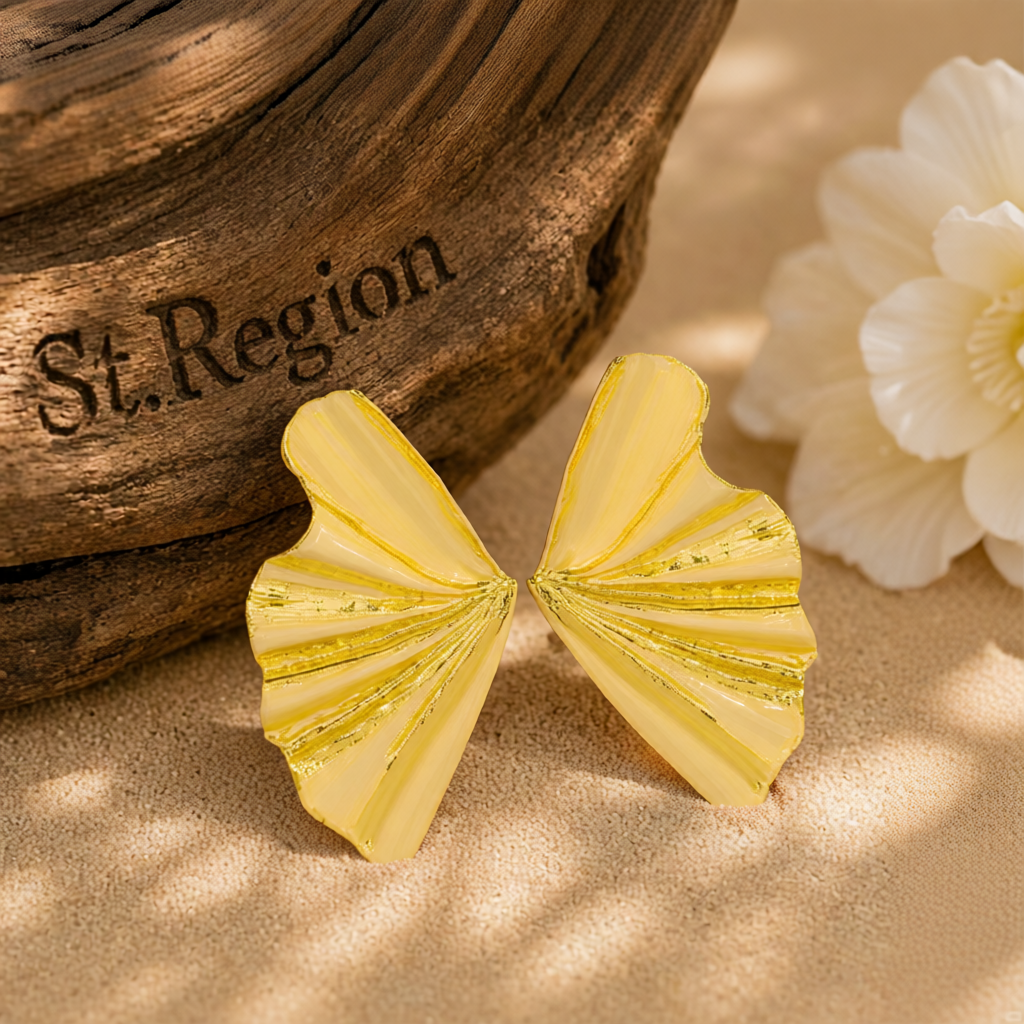 18K Gold-Plated Maple Leaf Stud Earrings