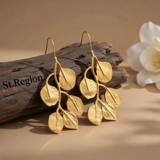 18K Gold-Plated Botanical Drop Earrings
