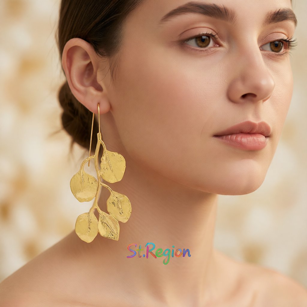 18K Gold-Plated Botanical Drop Earrings